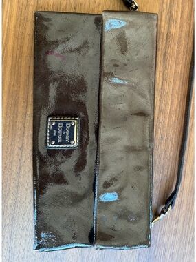Dooney & Bourke Brown Patent Leather Wristlet